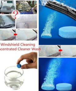 Car Windshield Washer Fluid Concentrate Tablets | Solid Effervescent Wiper Cleaning Tablets | 20-Tablets
