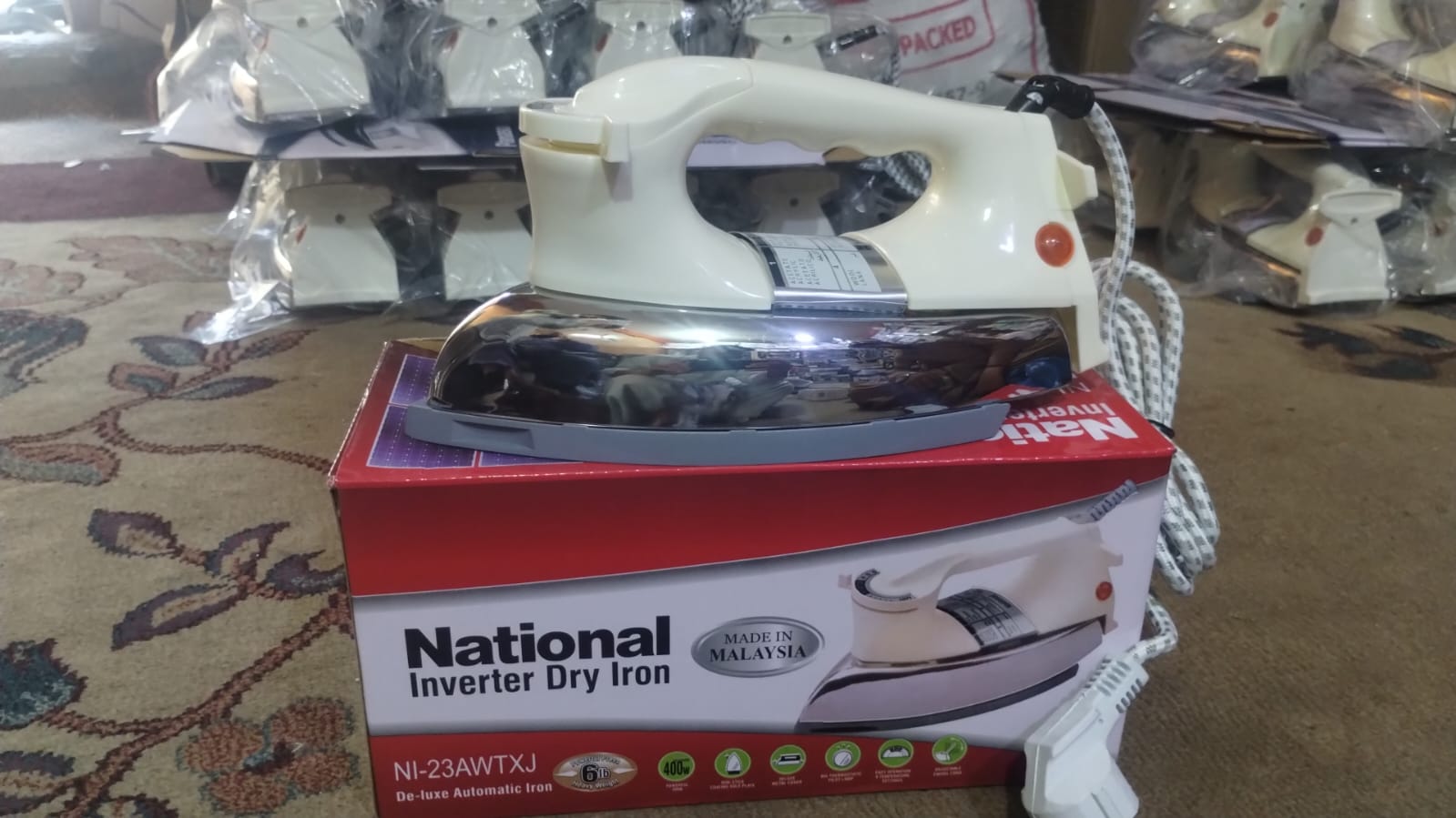 National Inverter Dry Iron 400 Watt Low Power Energy Efficient Solar Compatible Electric Iron Non Stick Soleplate Lightweight Fast Heating - Image 3