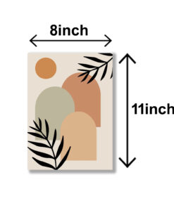 set of 6 abstract art wooden canvas frames for wall decoration / sticky photo tiles