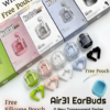 3.1 Professional Air 31 Tws Transparent Earbuds Bluetooth 5.3v (random color )