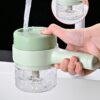 5 in 1 Handheld Hammer Electric Vegetable Cutter Set Mini Wireless Food Choppers Garlic Vegetable Chopper Slicer machine ( Random Color )