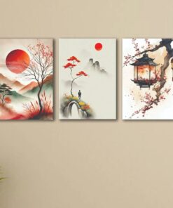 Set of 3 Premium Wall Art Photo Tiles – Modern Home Decor Sets 8x11