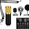 V8 Bm-800 Podcast Mic Set With Live Sound Card