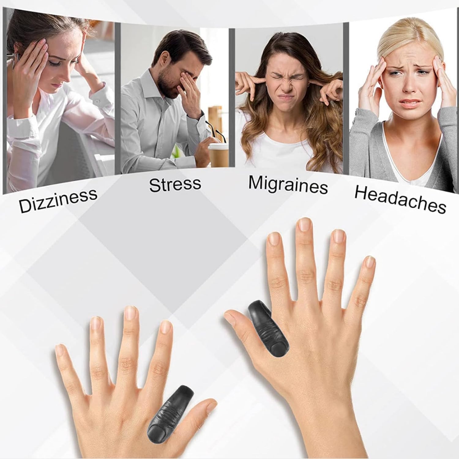 Tension Relief and Hand Clip Migraine Pressure Point Clip
