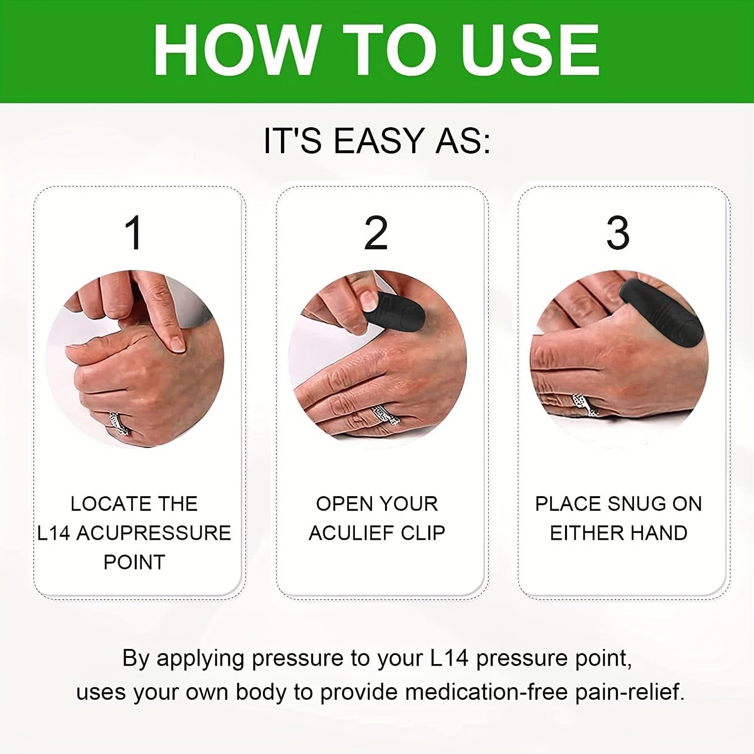 Original Sugar Control LI4 Acupressure Point Clip – Natural Migraine, Stress & BP Relief | Insulin Stimulation & Weight Management (Random Color) - Image 5
