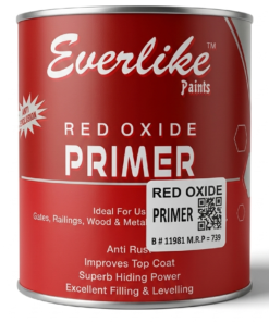 Everlike Red Oxide Primer 0.91 Liter – Anti Rust Metal & Wood Primer for Strong Base Coating