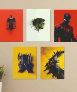 Set Of 5 AVENGER ROOM WALL PHOTOTYPE FRAM