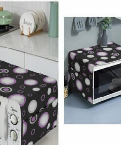 Oven Cover Kitchen Microwave Cover Waterproof Oil Dust Double Pockets Microwave Oven Cover (Random Design)