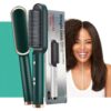 909 Hair Straightening Brush | Electric 2?in?1 Straightener & Curler | Heating Styling Comb | Quick 3?Minute Styling