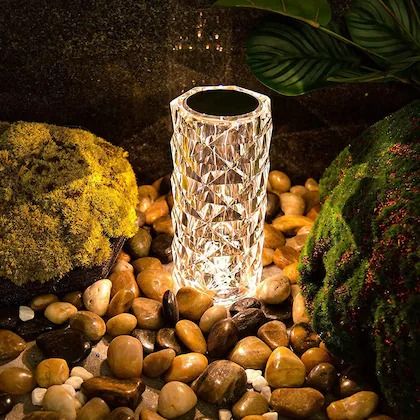 16 Colors Crystal Lamp With Remote | RGB Rose Diamond Table Lamp Rechargeable | Diamond Crystal LED Light Lamp - Image 2