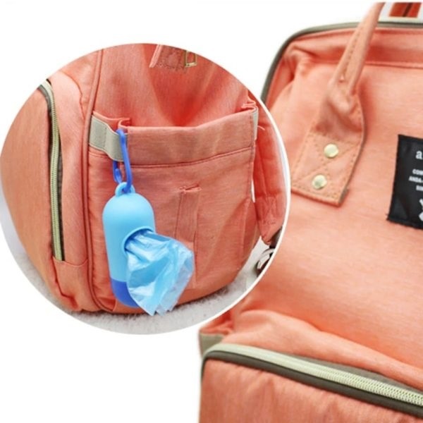 1Pc Baby Diaper Bag Dispenser With Rope/Hook | Includes 1 Roll Of 18 Disposable Bags | Random Colour - Image 2