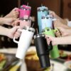 Premium Simple Tumbler 40oz – Elegant Stainless Steel Hot & Cold Cup (Random Color) - Image 3