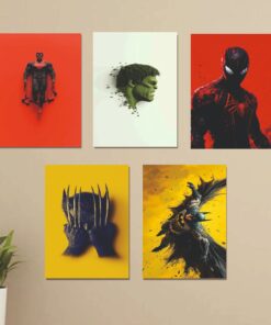Set of 5 Premium Wall Art Photo Tiles – Modern Home Decor Sets 8x11