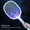 USB Rechargeable Mosquito Racket With Stand – Electric Insect Killer Bat For Indoor And Outdoor Use | Insects Killer | Mosquito Killer Racket (Random Color) - Image 2