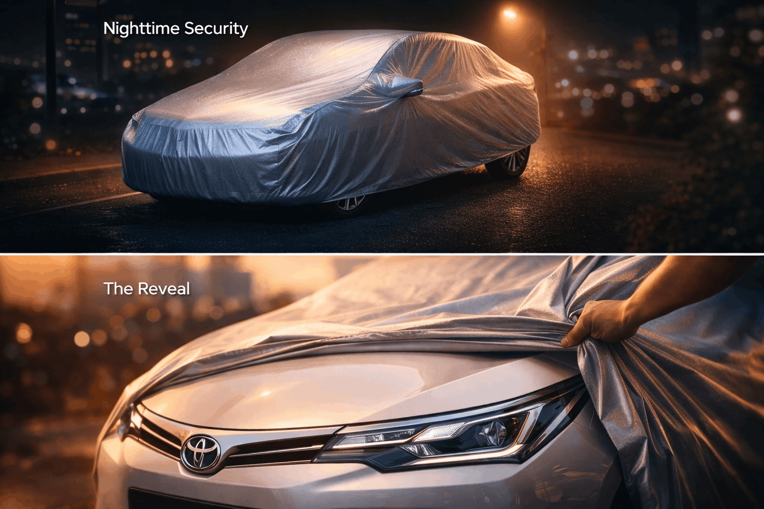 Toyota Corolla (2006–2023) Silver Parachute Car Top Cover – Waterproof