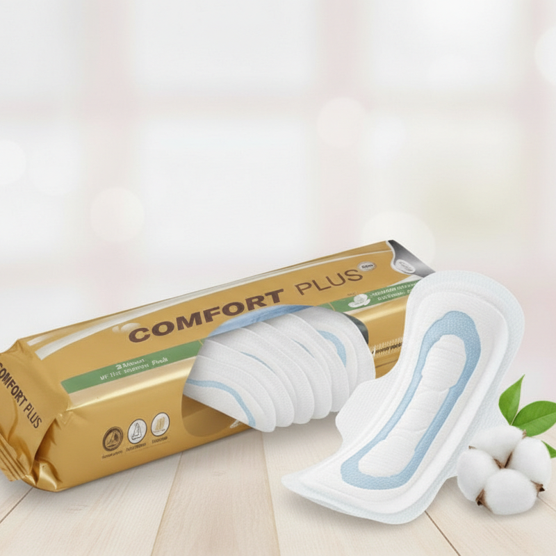Comfort 10 Pcs sanitary Pads | Comfort Plus Ultra-Soft Sanitary Pads with Leak Protection - Image 4