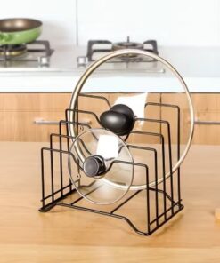 Multi Functional Kitchen Cutting Board And Pot Lid Organizer Rack Durable Space Saving Storage Solution For Daily Use
