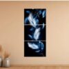 Set Of 3 Leaf Art Wooden Frames For Wall Decoration / Sticky Photo Tiles