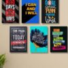 Set Of 6 Motivational Wooden Canvas Frames For Wall Decore 8x11 inches size / Sticky Phototiles Frames