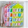 16-Pocket Multifunction Hanging Storage Bag | Door & Wall Mounted Closet Organizer | Random Colour - Image 2