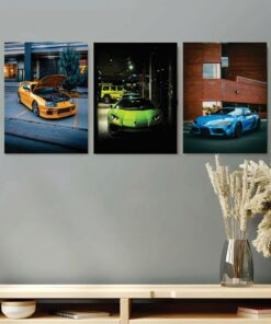 Set of 3 Premium Wall Art Photo Tiles – Modern Home Decor Sets 8x11
