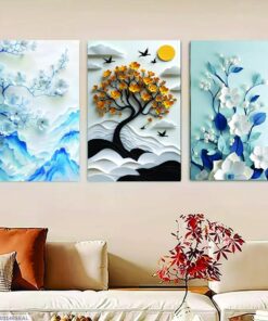 Set of 3 Wall Art Wooden Phototile Frames for Wall Decor