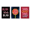 Set of 3 Premium Wall Art Photo Tiles – Modern Home Decor Sets 8x11