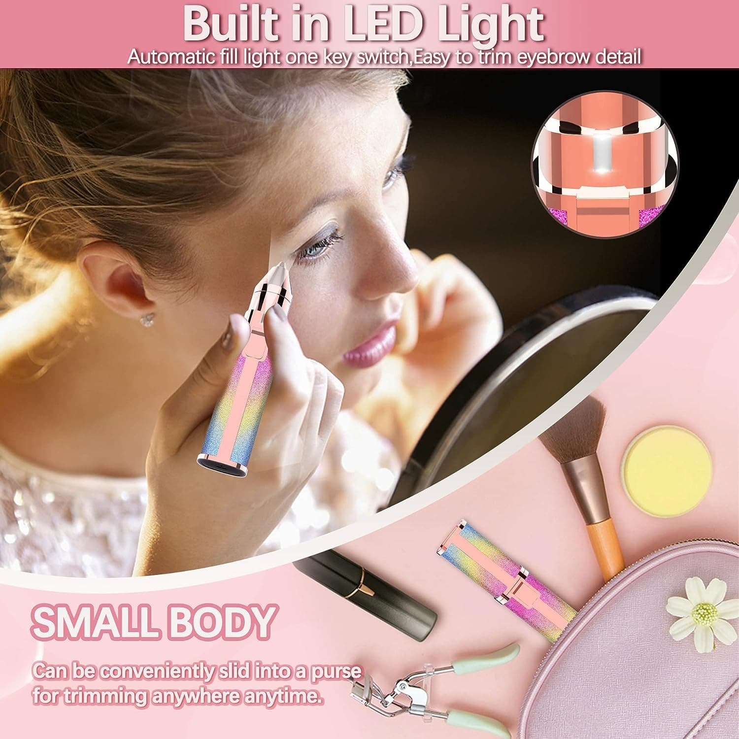 2 In 1 Electric Eyebrow Trimmer And Shaver | Flawless Hair Remover For Women | Painless Facial Hair Removal Device | Rechargeable Eyebrow Trimming Machine - Image 3