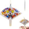 Flabellum Musical Birthday Candle – Rotating Flower Cake Candle with Music & Sparkling Flame Party Decoration - Image 2