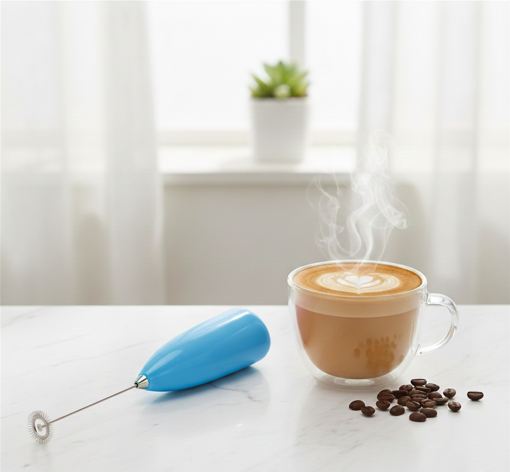 Coffee Beater & Milk Frother – Mini Handheld Egg Whisk