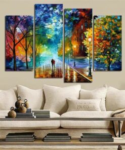 Set of 4 Decorative Wall Art Canvas Frames – Modern 4 Pcs Wall Frame Set (2pcs 8x14 Inch & 2pcs 8x16 Inch)