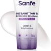 Sanfe Instant Tan & Dead Skin Removal Exfoliating Gel | Detan & Brightening Body Scrub | 100g