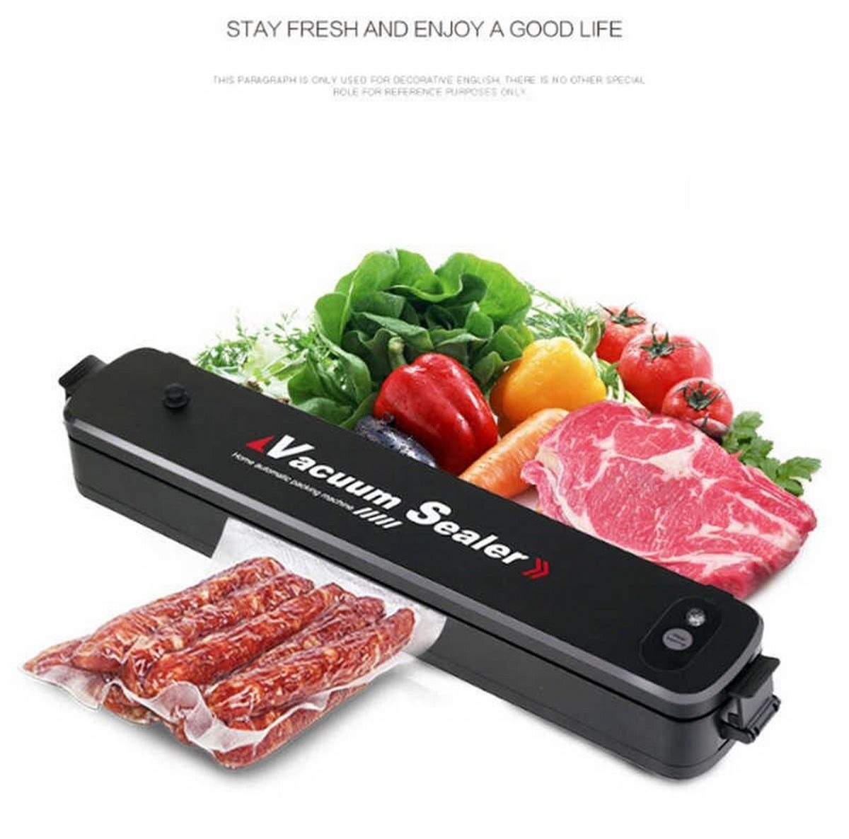 Vacuum Sealer Hand Machine ZKFK-001 | Automatic Food Sealer with 5 Vacuum Bags for Fresh Food Storage & Kitchen Organization - Image 4