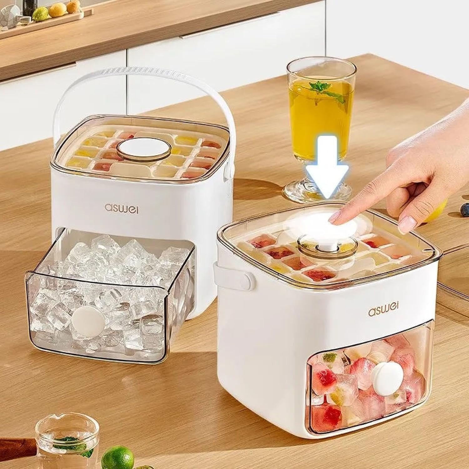 Box Mold Ice Storage Double Layer Ice Cube Tray With Handle Rapid Release Inventive Cold Drink Freezer Tool - Image 3
