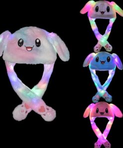 Bunny Caps: Winter Plush Ear Muffs & Ear Warmers with LED Lights (Random Colour)