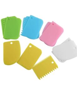 3PCS/Set DIY Cake Cream Scraper Set Cake Decorating Tools Multifunctional Irregular Teeth Edge Kitchen Baking Tool(Pack of 3)