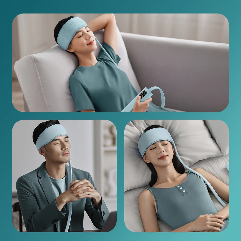 360 Degree Relaxation Electric Head Massager With Air Compression Kneading Heat Therapy Type C Port Rechargeable - Image 3
