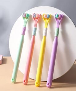 Three-Sided Ultra Soft Bristle Toothbrush – Gentle Oral Care Safety Teeth Cleaning Brush | Pack of 2