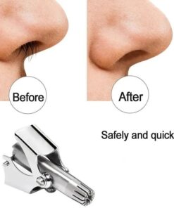 Manual Nose & Ear Hair Trimmer – Stainless Steel Precision Trimming Tool for Safe and Painless Grooming