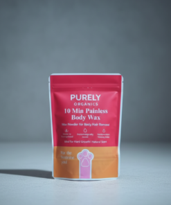 Purely Organics 10 Min Painless Body Wax Powder – Natural Hair Removal for Sensitive Skin (157g)