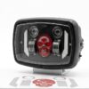 Premium Skull Headlamp for Honda CD70 & CG125 – Aggressive Red Skull DRL with Dual LED Projectors - Image 3