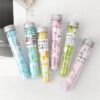 100 Pcs Disposable Flower Paper Soap With Portable Tube Multi Color Travel Sheets For Hand Washing And Outdoor Use Premium Quality (Random Color) - Image 2