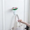 Double Wall Hanging Drain Soap Box Multifunctional Lotus Flower Shaped Soap Holder Bathroom Rack Household Non-slip Storage Hook (Random colors) - Image 5