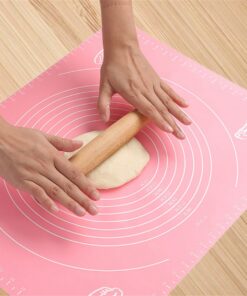 Silicone Baking Mat With Measurements Heat Resistant Cookie Sheet Oven Liner | Non Stick Flour Rolling Mat | Baking Mat Kneading Dough Pad (Random Color)