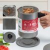 High Quality Fryer Oil Filter Pot Carbon Steel oilcan with Stainless Steel Kitchen Storage Jug Cooking Pot ( Without Box ) - Image 5