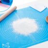 Big Size Silicone Baking Roti Mat With Measurements Heat Resistant Cookie Sheet Oven Liner | Non Stick Flour Rolling Mat | Baking Mat Kneading Dough Pad (Random Color)