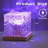 Dynamic Rotating Water Ripple Night Light 3 Colors Flame Crystal Lamp for Living Room Study Bedroom (No remote Attached USB cable) - Image 3