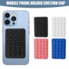 Mobile Phone Silicone Suction Cup Square Mobile Phone Single-Sided Case Anti-Slip Holder Mount Suction (random color) - Image 5