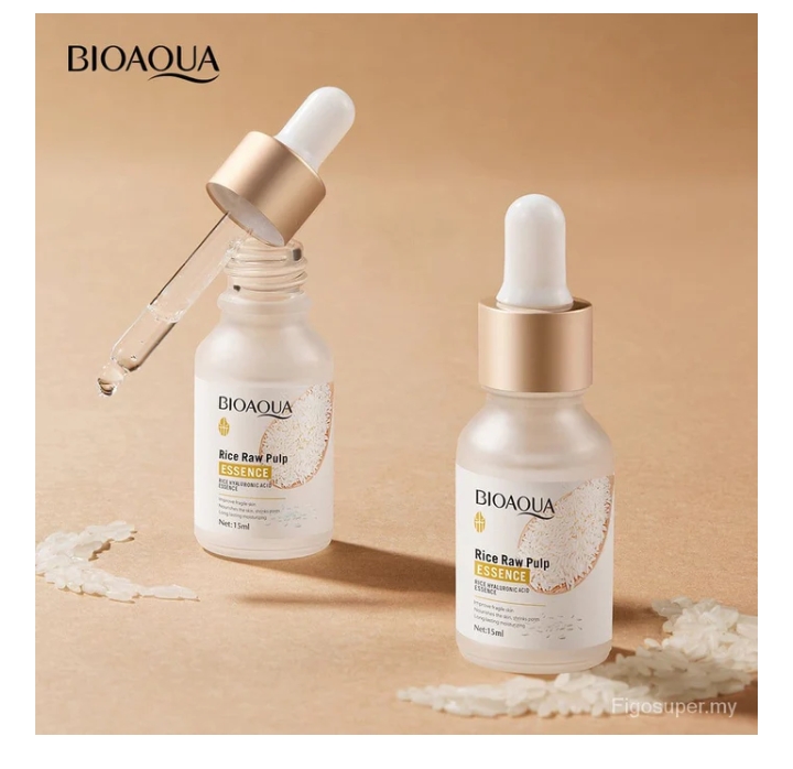 BIOAOUA Hyaluronic Acid Rice Raw Pulp Essence Face Serum 15ml - Image 5