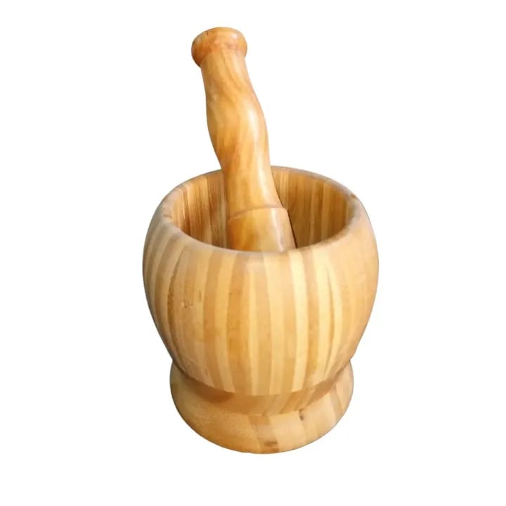 01 Set Wooden Pestle and Mortar For Crushing | Woden chattu watta for Grinding Nuts Dates and other Ingredients